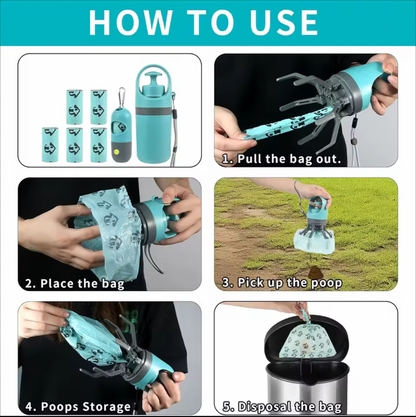 LuminaPaw Dog Poop Scooper with Bag Dispenser