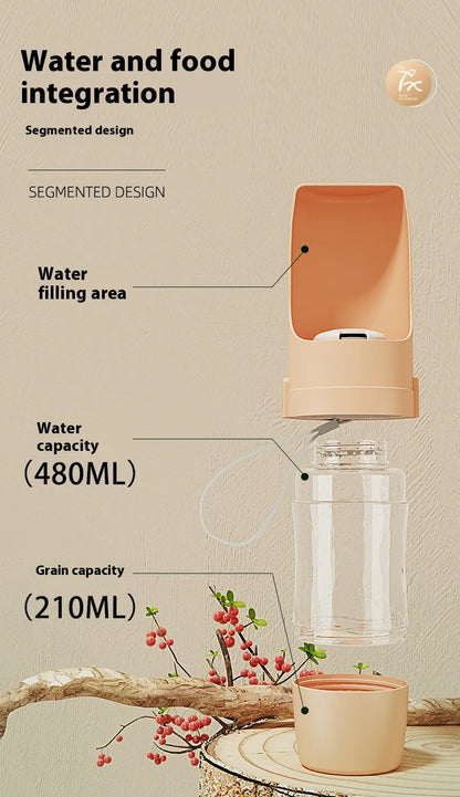 LuminaPaw 2-in-1 Portable Dog Water Bottle